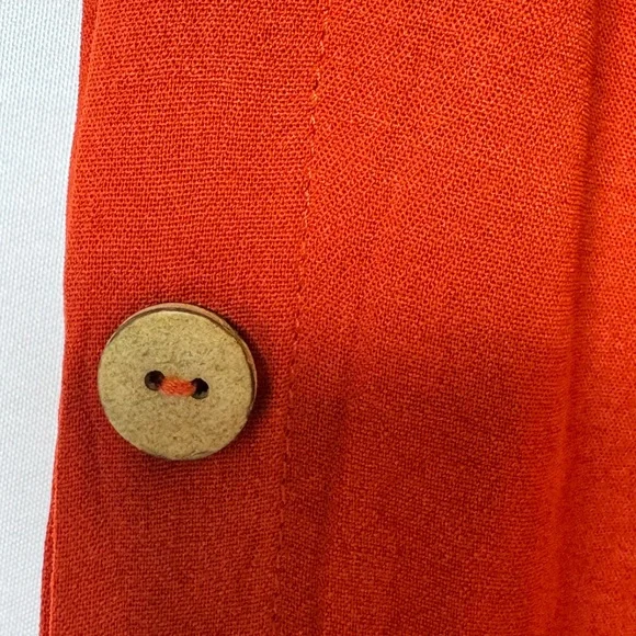 Drawstring Tassel Wide-Leg Pants in Rust - Picture 3 of 6